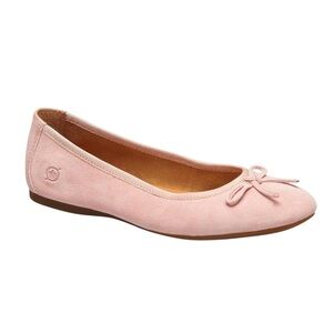 BORN Women’s Balletcore Coquette Pink Brin Suede Leather Ballet Flats Sz 9